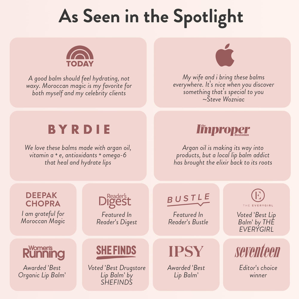 Moroccan Magic aroma lavanda-vainilla suave y relajante para labios.