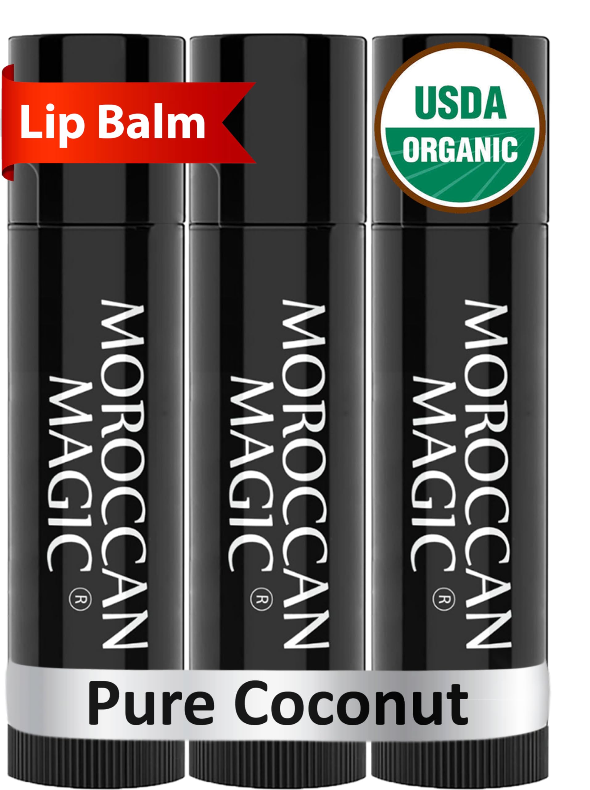 Moroccan Magic balsamo labial coco, conjunto de 3, para hidratación diaria