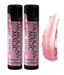 Moroccan Magic Perfect Pink balsamo labial rosado para hidratación suave y color natural.
