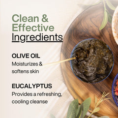 Jabón Negro Hammam Moroccon Mchicha, exfoliación con guante beldi para piel más suave.