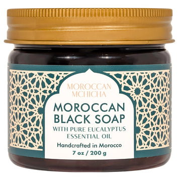 Jabón Negro Hammam Moroccon Mchicha, textura suave para limpieza diaria y piel suave.