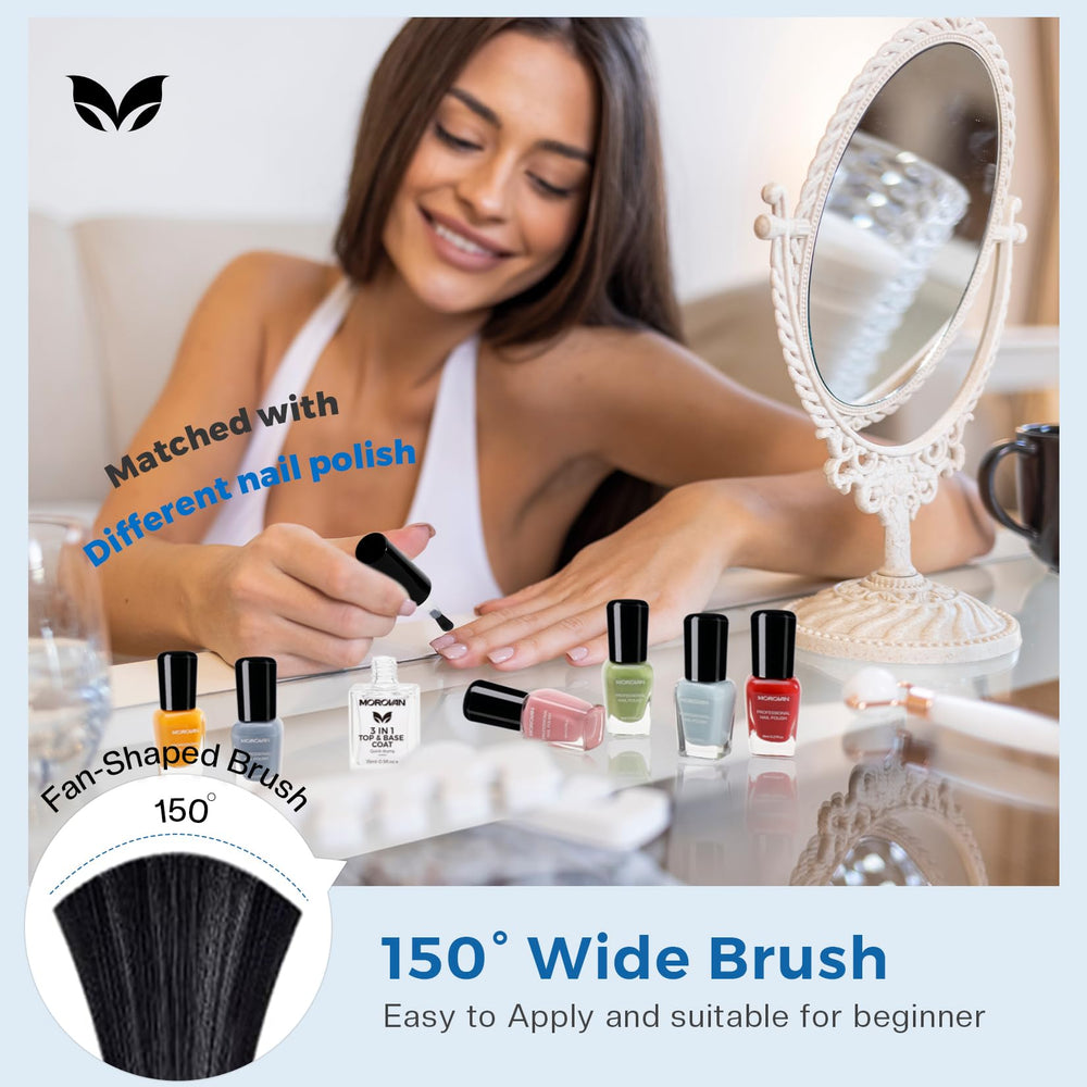 Morovan Base Coat: secado rápido sin lámpara UV para mayor comodidad.