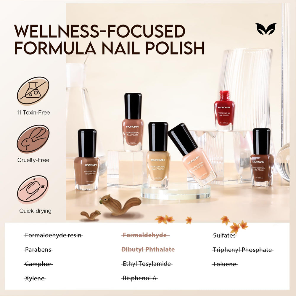 Morovan Brown Nail Polish Set nail-art-at-home for DIY manicures