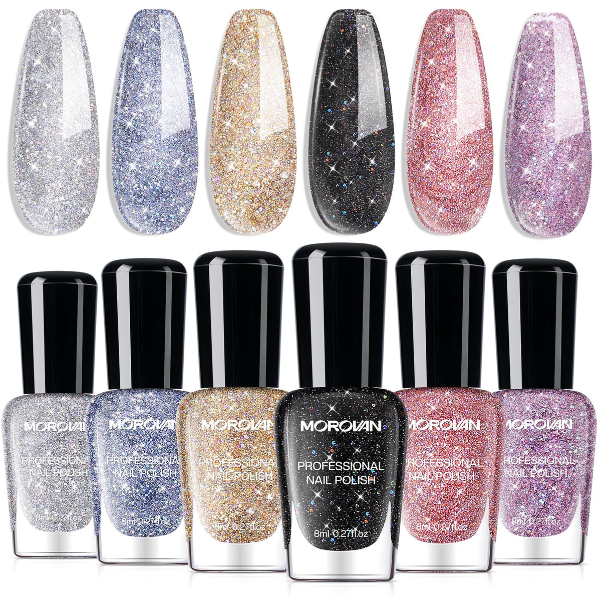 Morovan Esmalte Brillo Oro ofrece brillo duradero para looks glamorosos.