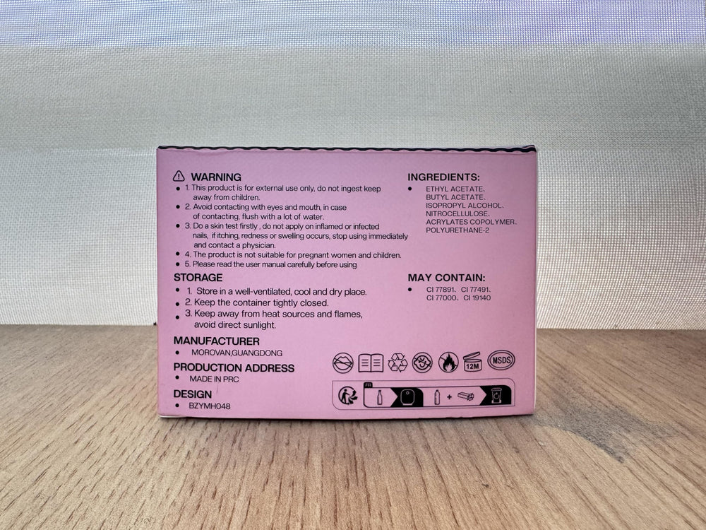 Morovan esmalte brillo salón, acabado tipo salón para tus uñas.