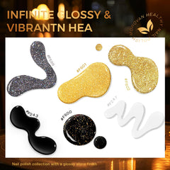 Morovan esmalte dorado de lujo para uñas elegantes.
