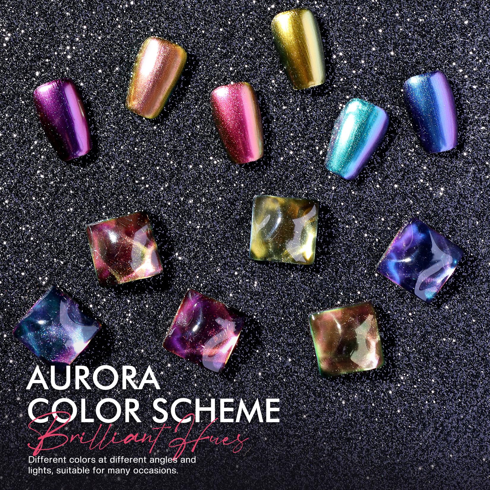 Morovan copper-taupe holographic finish yields warm, modern nails.
