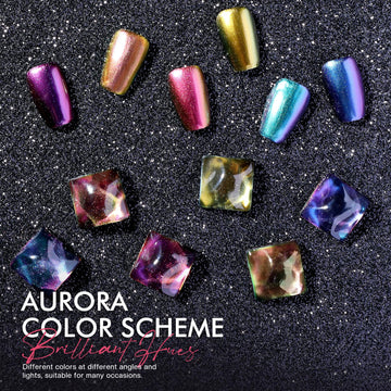 Morovan copper-taupe holographic finish yields warm, modern nails.
