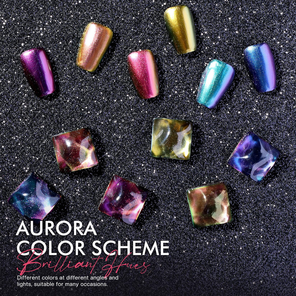Morovan copper-taupe holographic finish yields warm, modern nails.