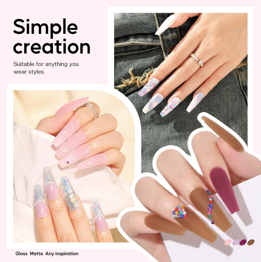 Morovan kit uñas gel poligel guía para principiantes con instrucciones claras