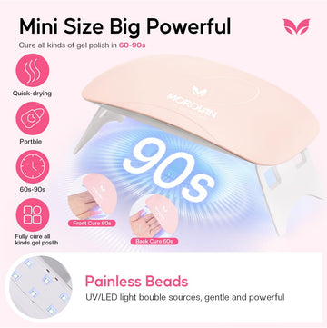 Morovan kit uñas gel poligel presentación regalo atractiva