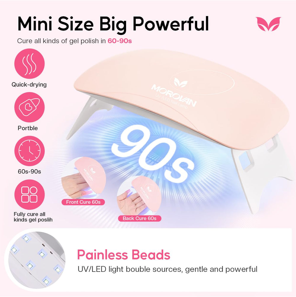 Morovan kit uñas gel poligel presentación regalo atractiva