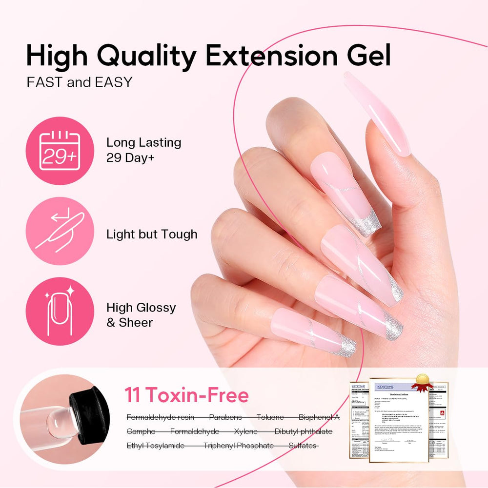Morovan kit uñas gel poligel solución deslizante para modelado suave