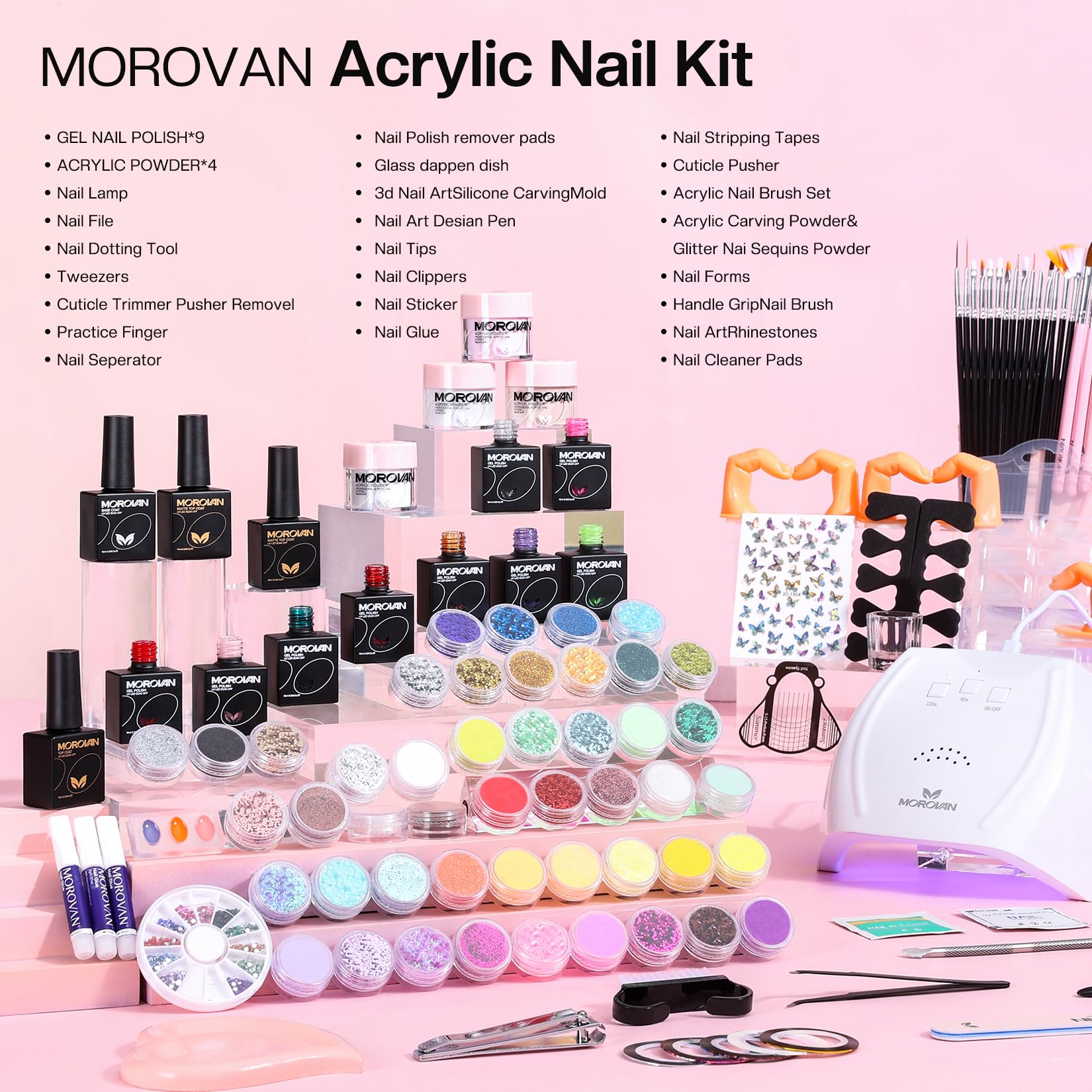 Morovan lámpara UV-LED 48W para secado rápido de uñas