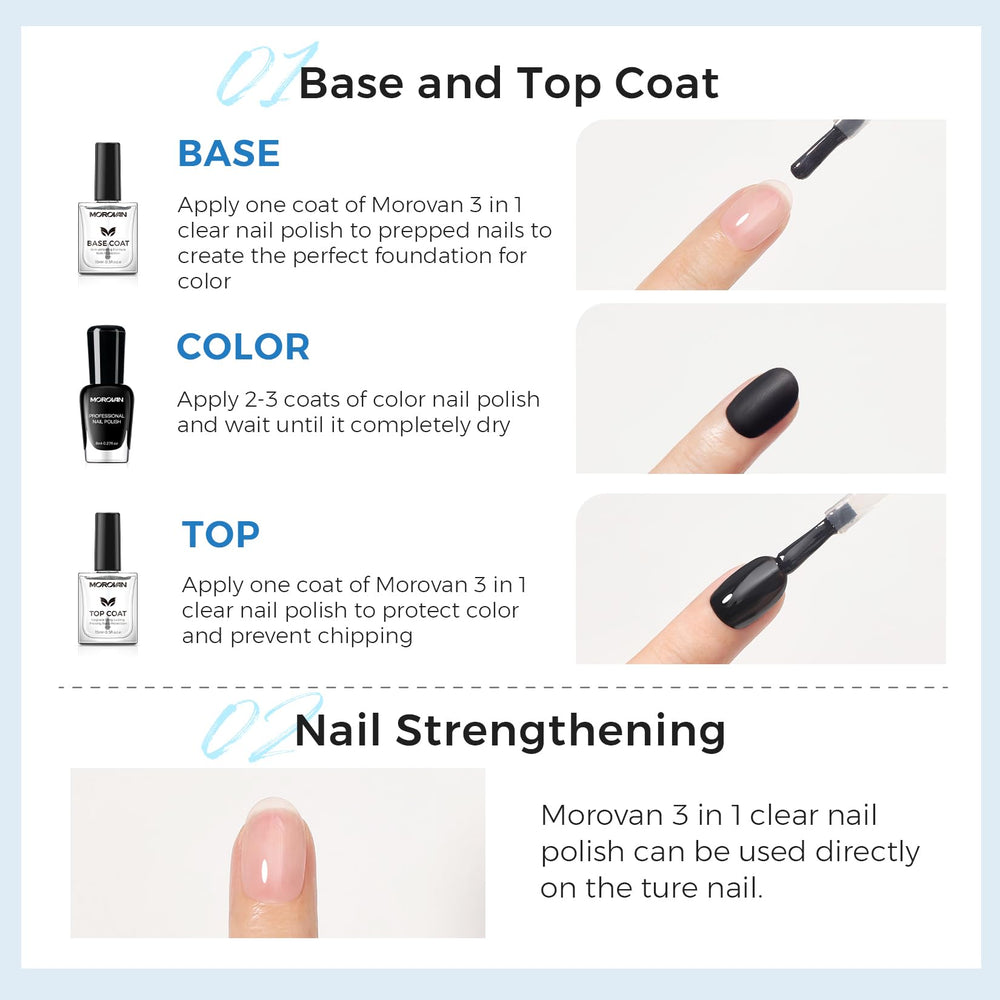 Morovan Nail Strengthener: mayor resistencia de uñas para uso prolongado.