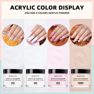 Morovan set de 4 colores para carving y diseños en uñas
