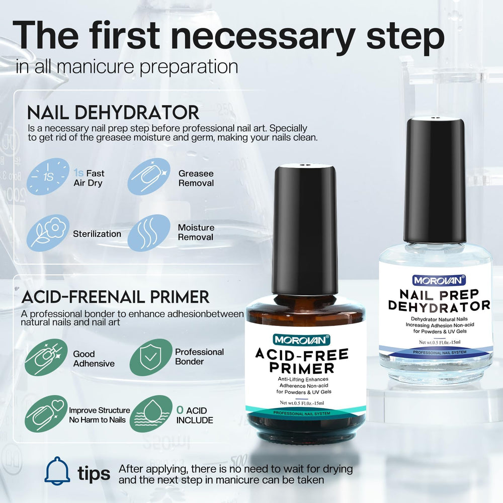 Morovan set de 4 piezas para uñas: kit compacto para preparación profesional.