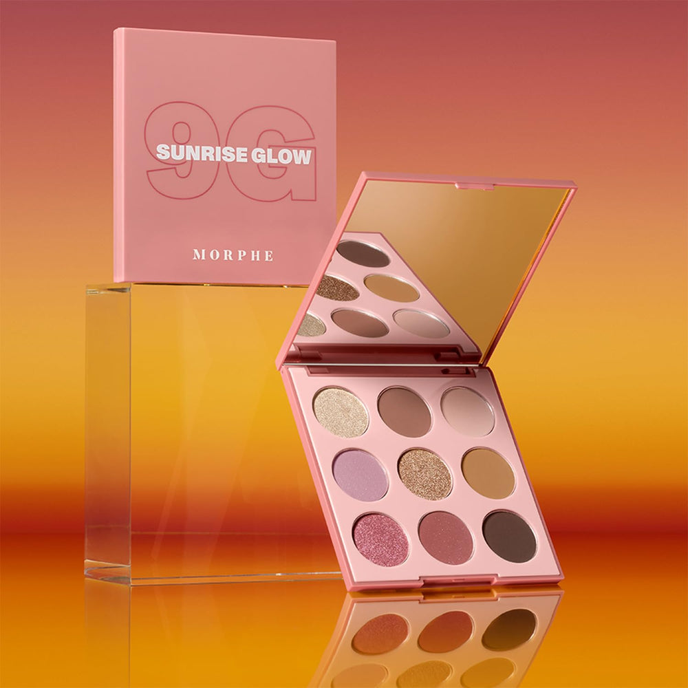 MORPHE 9G Sunrise Glow, envase compacto para viajes y retoques.