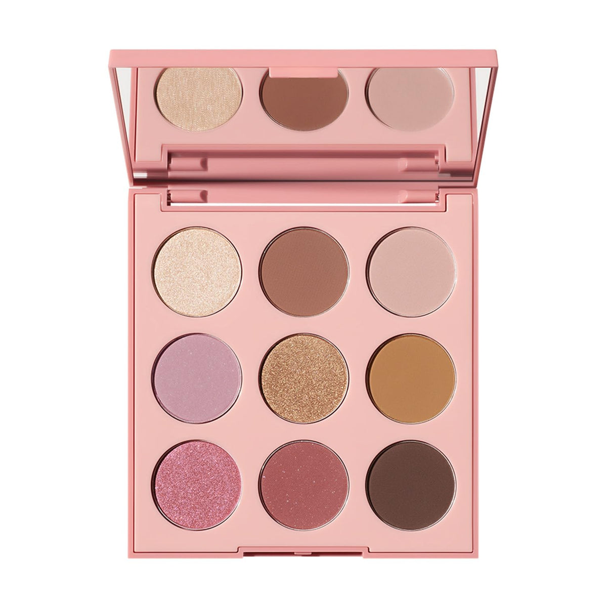 MORPHE 9G Sunrise Glow Palette abierta, tonos cálidos para looks versátiles.