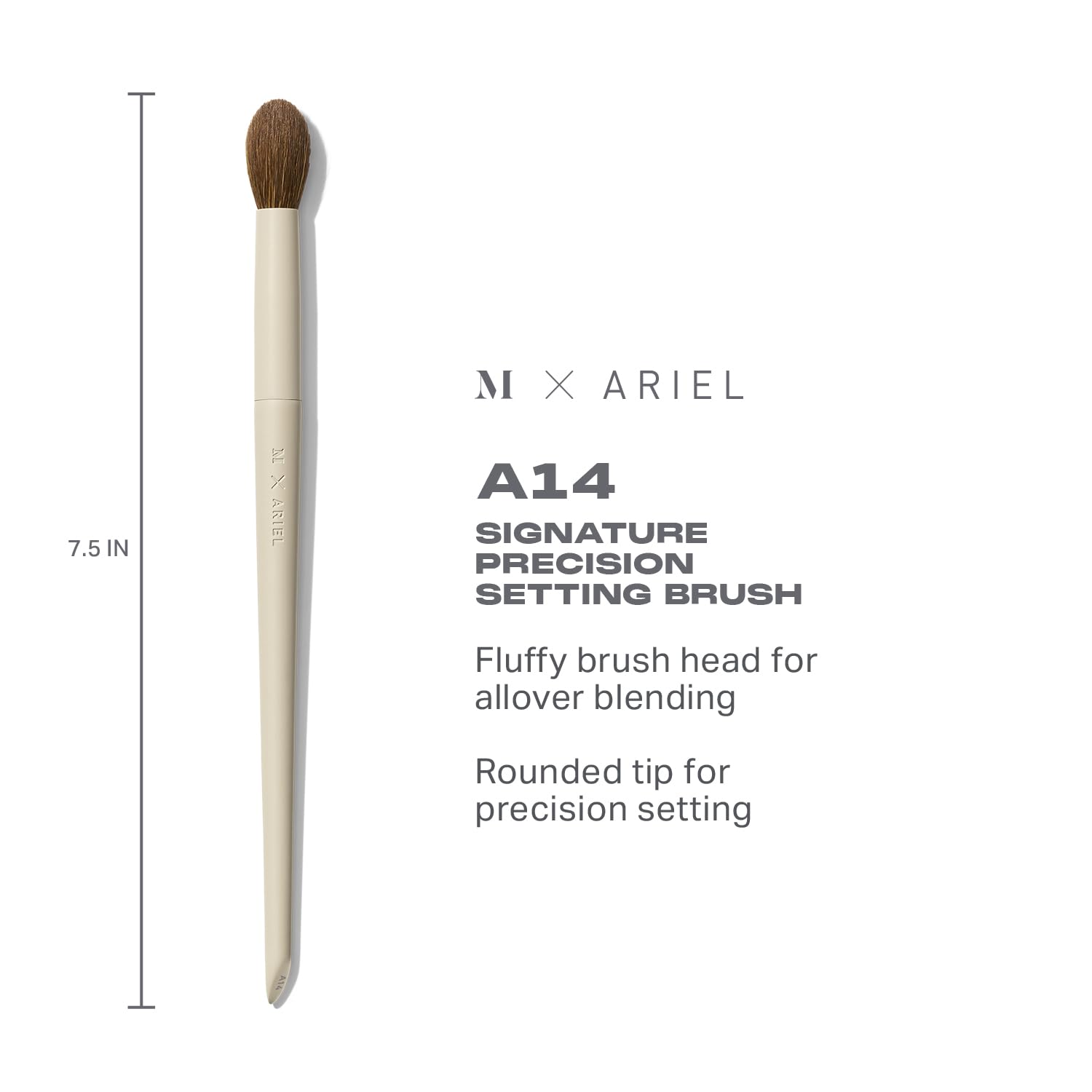MORPHE x Ariel, brocha rubor A22 redondeada para tono suave