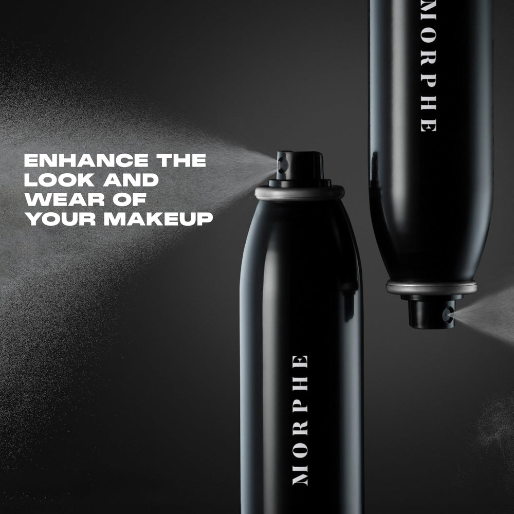 MORPHE bruma con vitaminas E y B5 para cuidado ligero de la piel.