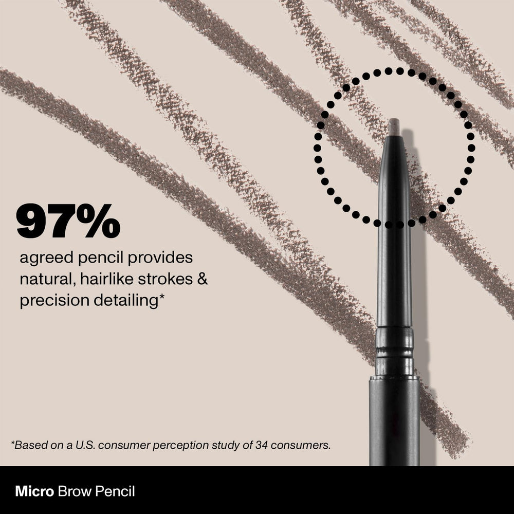 MORPHE Eyebrow pencil detailed strokes close-up in Biscotti