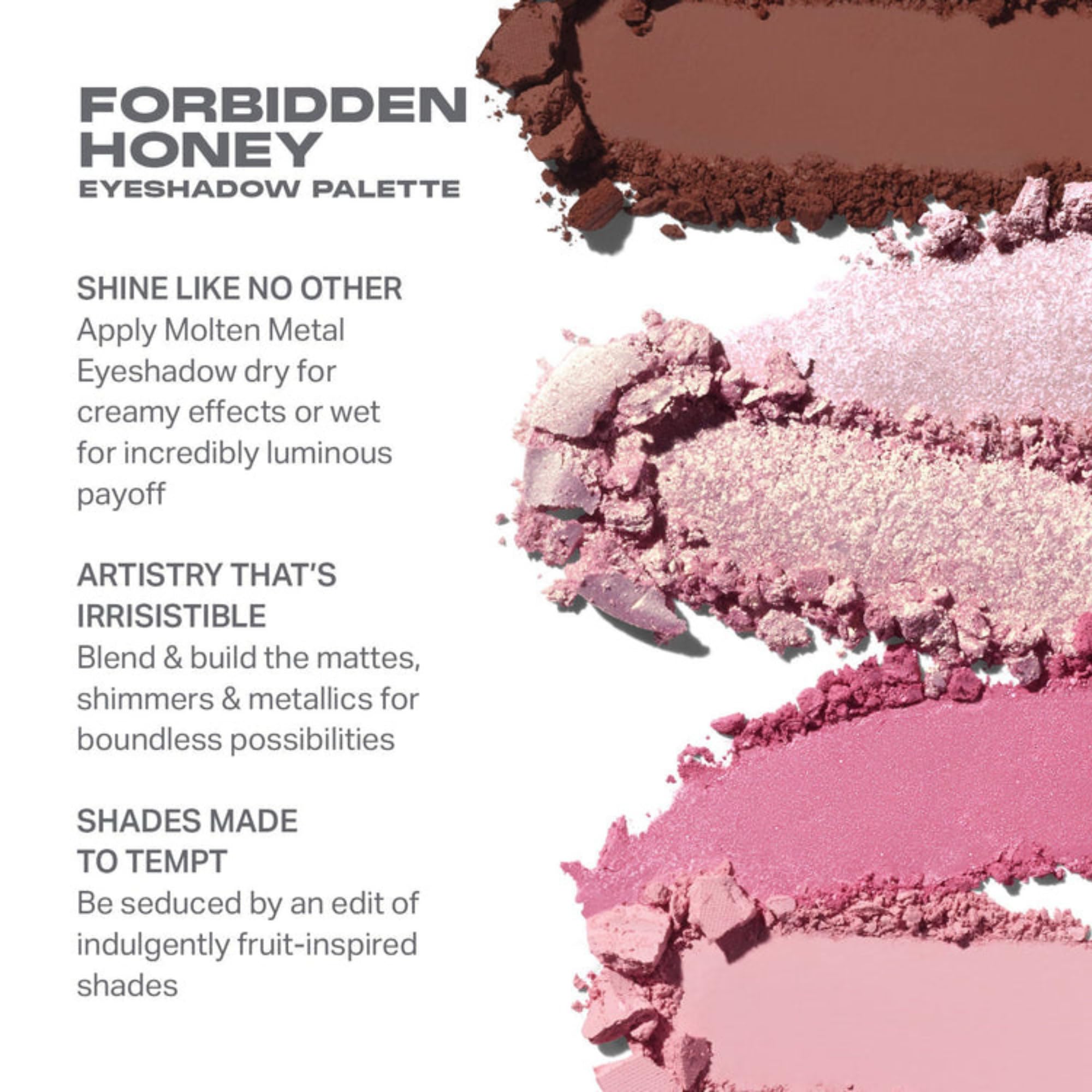 Texturas mate y brillo en MORPHE Forbidden Honey para transiciones suaves