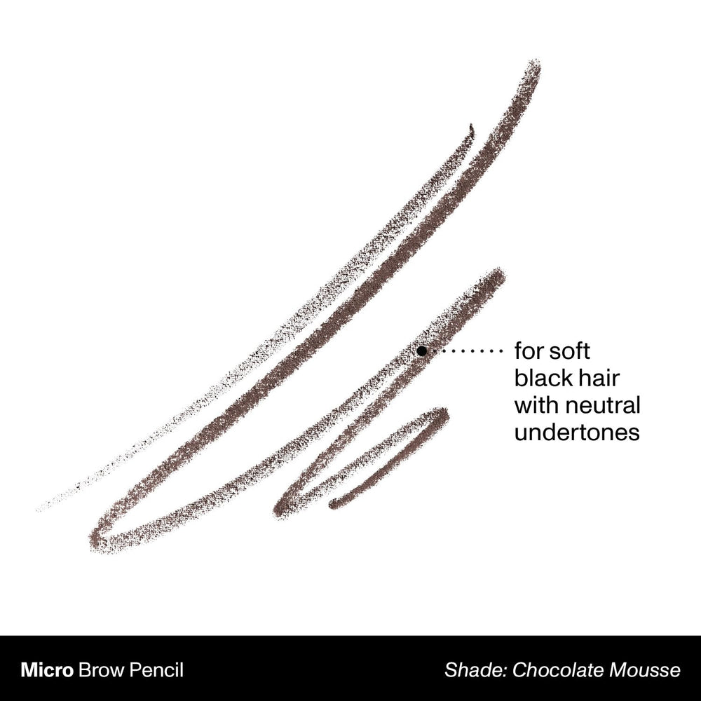 MORPHE Micro Dual Eyebrow Pencil retractable tip provides controlled color.