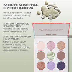 Morphe Pulp Fantasy Paleta: aplicación con brocha para texturas cremosas y uniformes.