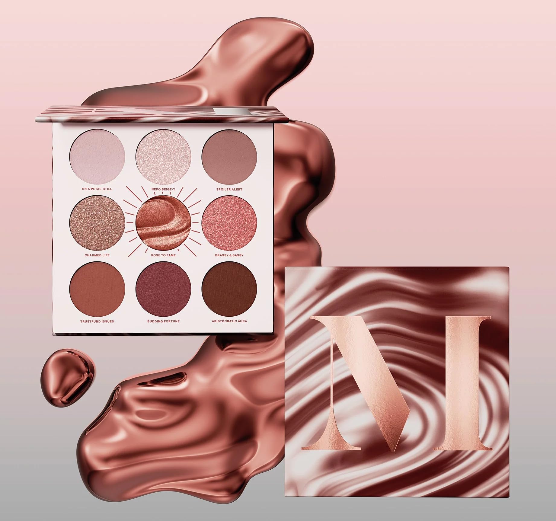 MORPHE Rich & Foiled Artistry Palette, empaque y detalles premium, ideal para regalo o colección.