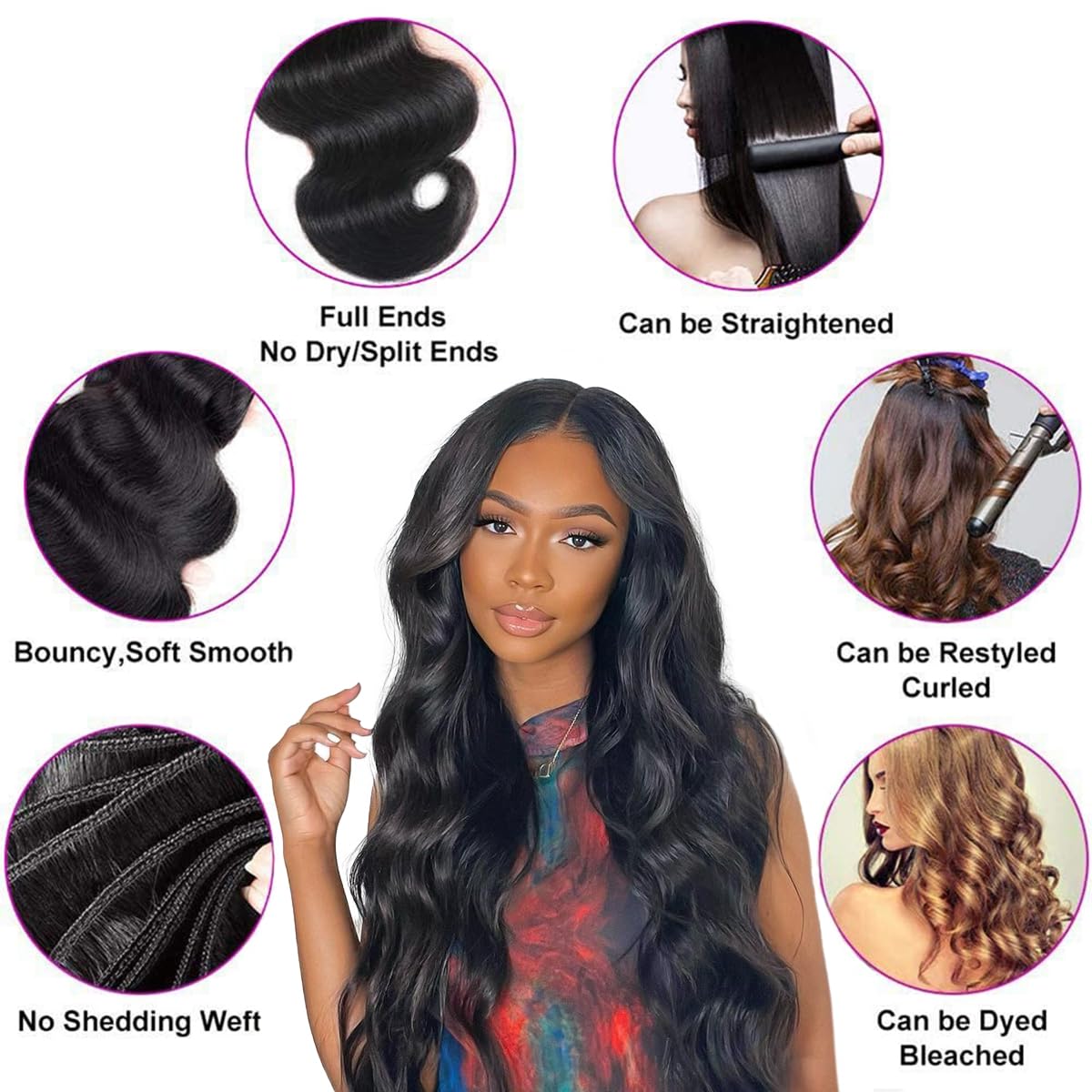 Mosari 15A cabello virgen ondulado, look versátil para ocasiones especiales