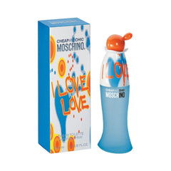 Moschino I Love Love, atomizador elegante para un rocío suave y duradero.