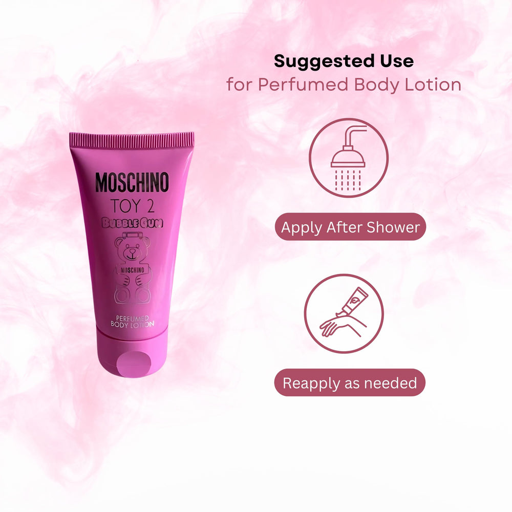 Caja del set Moschino Toy 2 Bubble Gum, empaque elegante para regalo