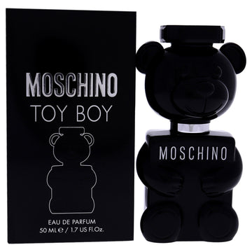 Moschino Toy Boy, botella frontal, aroma elegante para encuentros nocturnos.