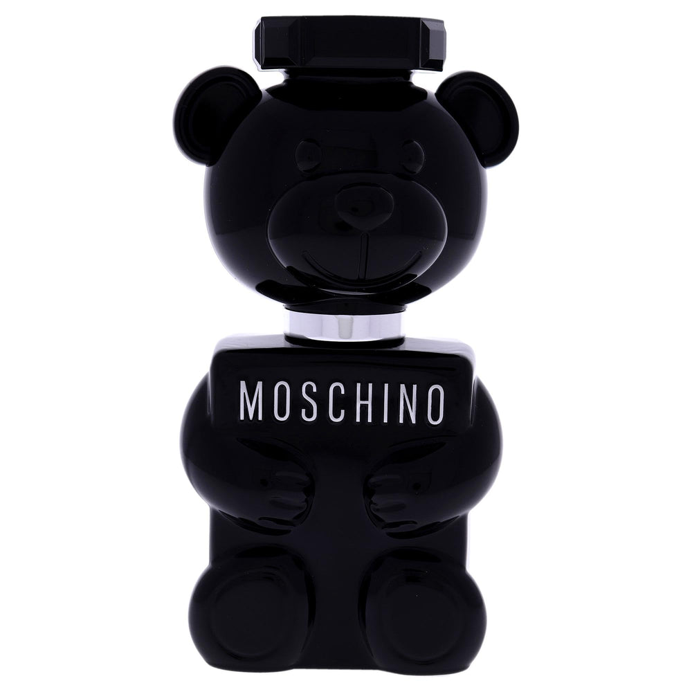 Moschino Toy Boy, frasco brillante, sensación lujosa al aplicar.