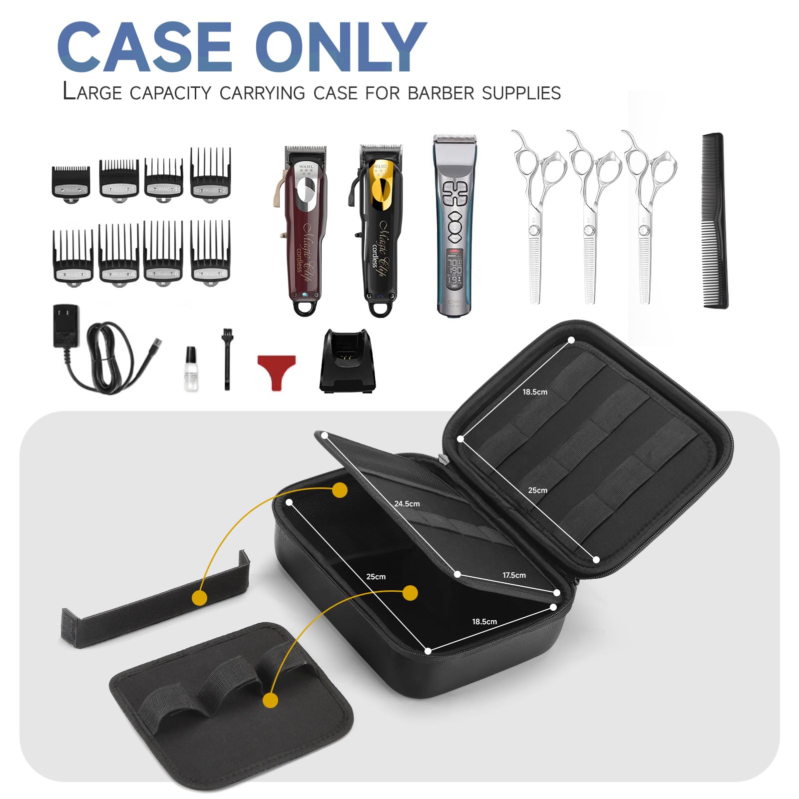 MOSLA estuche interior con bolsillos de malla y divisores para organizar accesorios