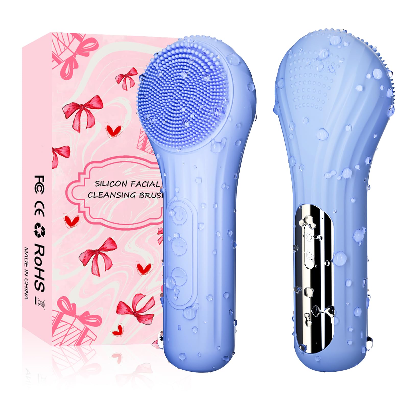 Mosnami limpiador facial de silicona con cabezal suave para limpieza delicada.