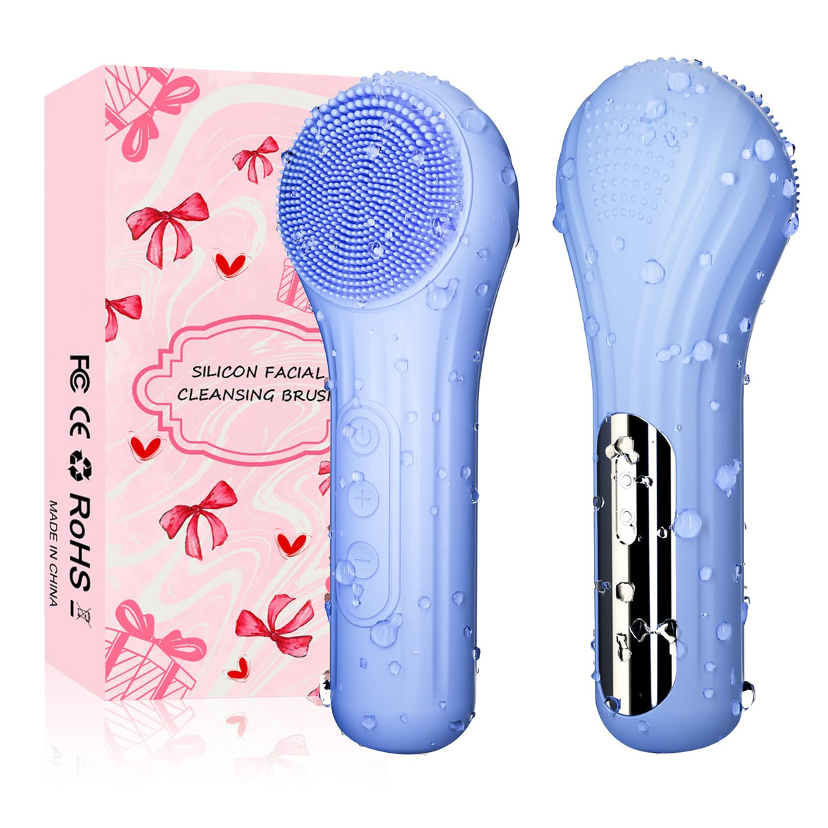 Mosnami limpiador facial de silicona con cabezal suave para limpieza delicada.