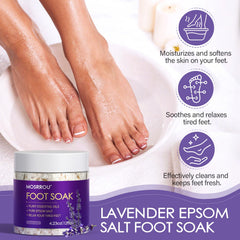 MOSRROU sales de baño para pies con lavanda, suavizan la piel.