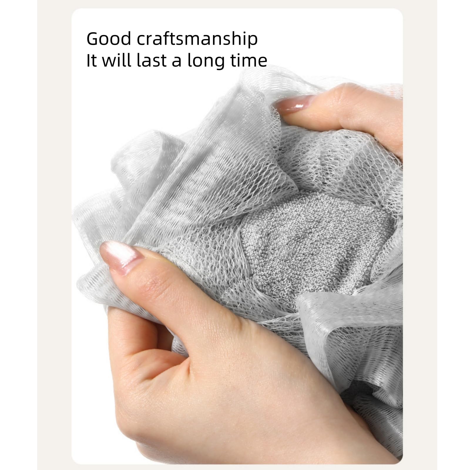 Mosyfeibi Loufee ofrece textura suave para una ducha cómoda.