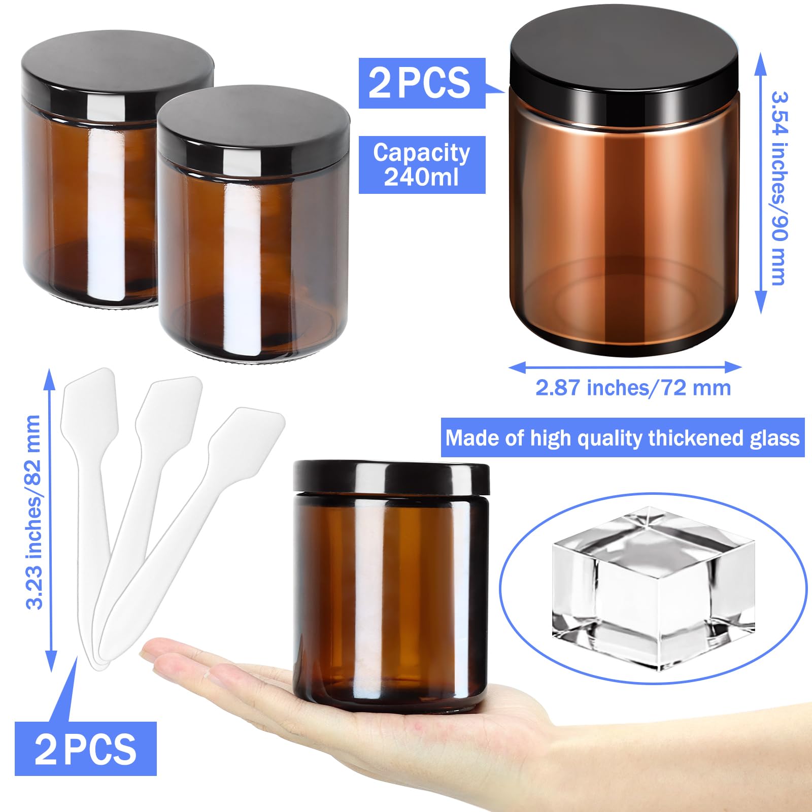 MotBach espátulas mini para dosificar crema con higiene.