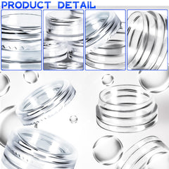 MotBach jarras cosméticas redondas claras, perfectas para cremas y muestras.