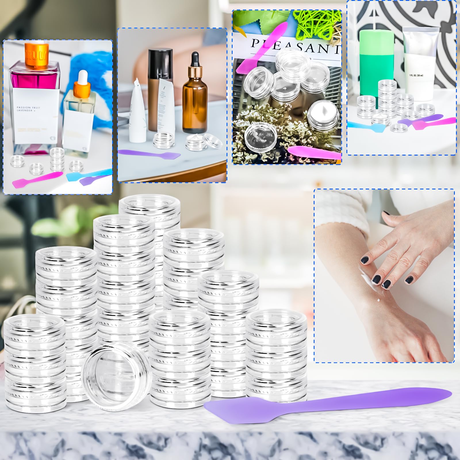 MotBach uso reutilizable para cremas, bálsamos y otros productos pequeños.