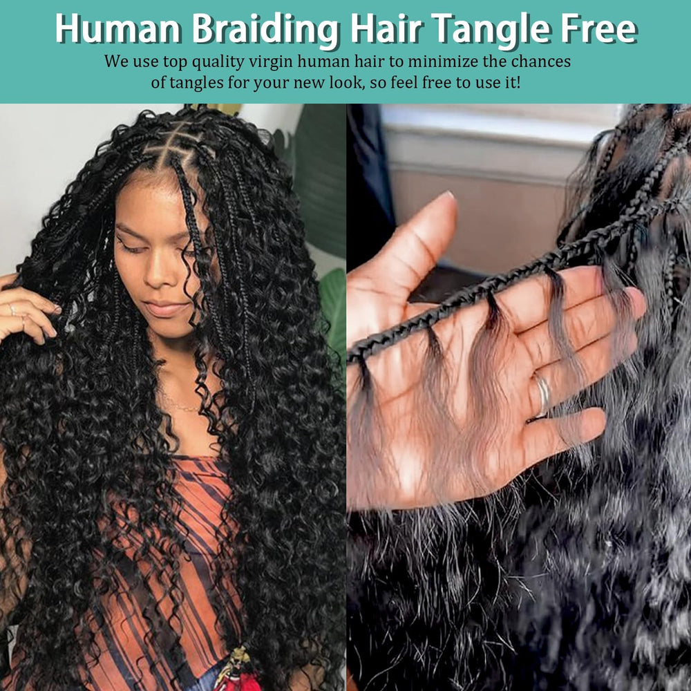 MOTFIN cabello humano onda mojada bohemias, tacto suave y brillo natural.