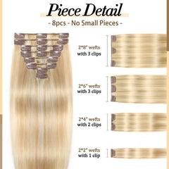 MOTFIN double-weft Remy extensions add durability and fuller appearance.
