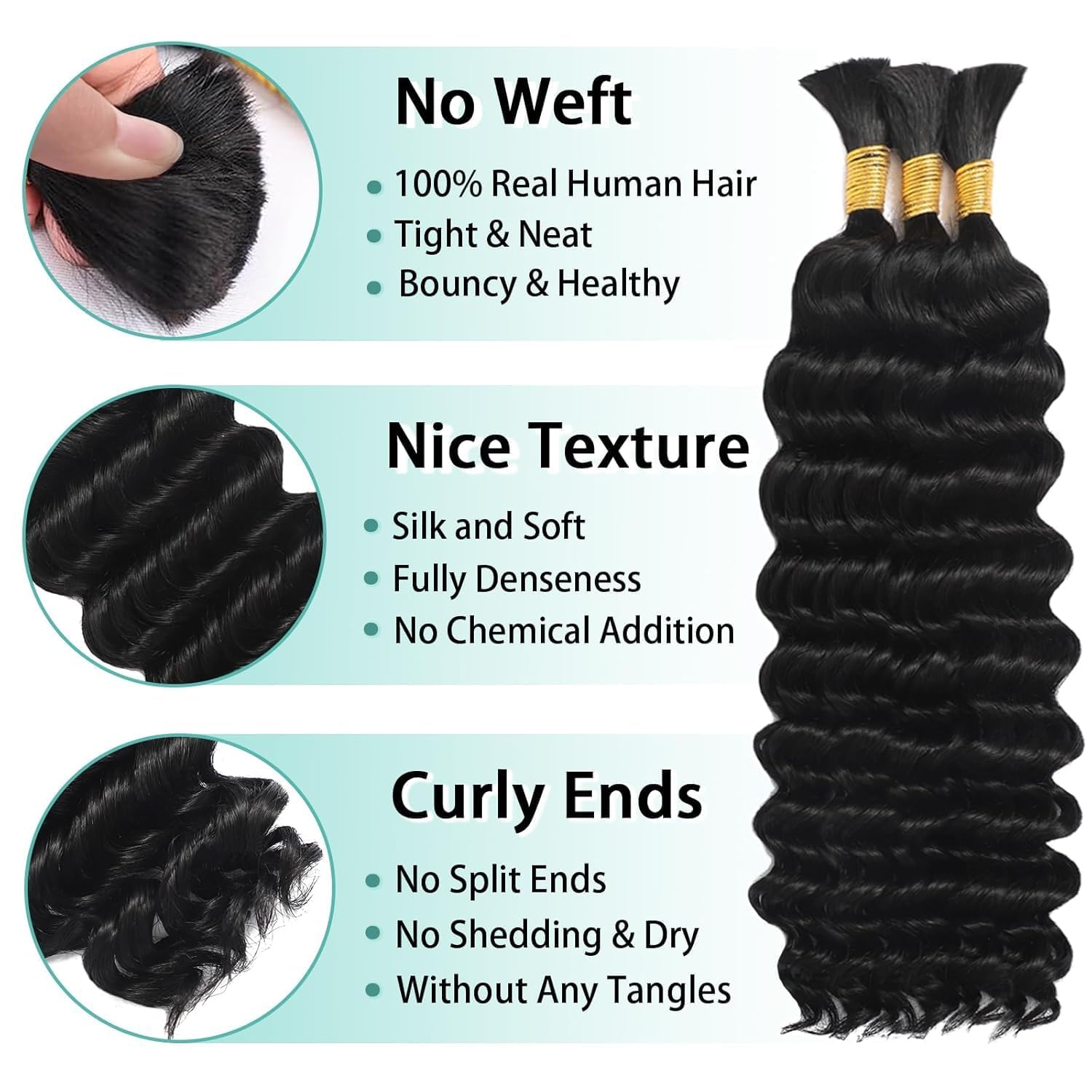 MOTFIN paquetes boho humana 3 bundles, diseño práctico para trenzas rápidas.