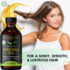 Mother Nature Organics Aceite de Moringa – aplicación en la cara para revitalizar la piel