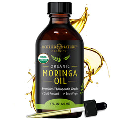 Mother Nature Organics Aceite de Moringa – botella de 4oz para uso facial y piel