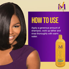 Cabello seco tras Motions Pro Champú Neutralizante con control del encrespamiento ligero.