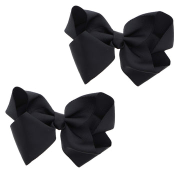 Motique Accesorios lazo grosgrain negro de 3 pulgadas para un peinado elegante